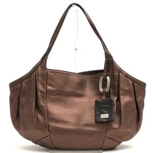 Serapian Metallic Brown Shoulder Bag